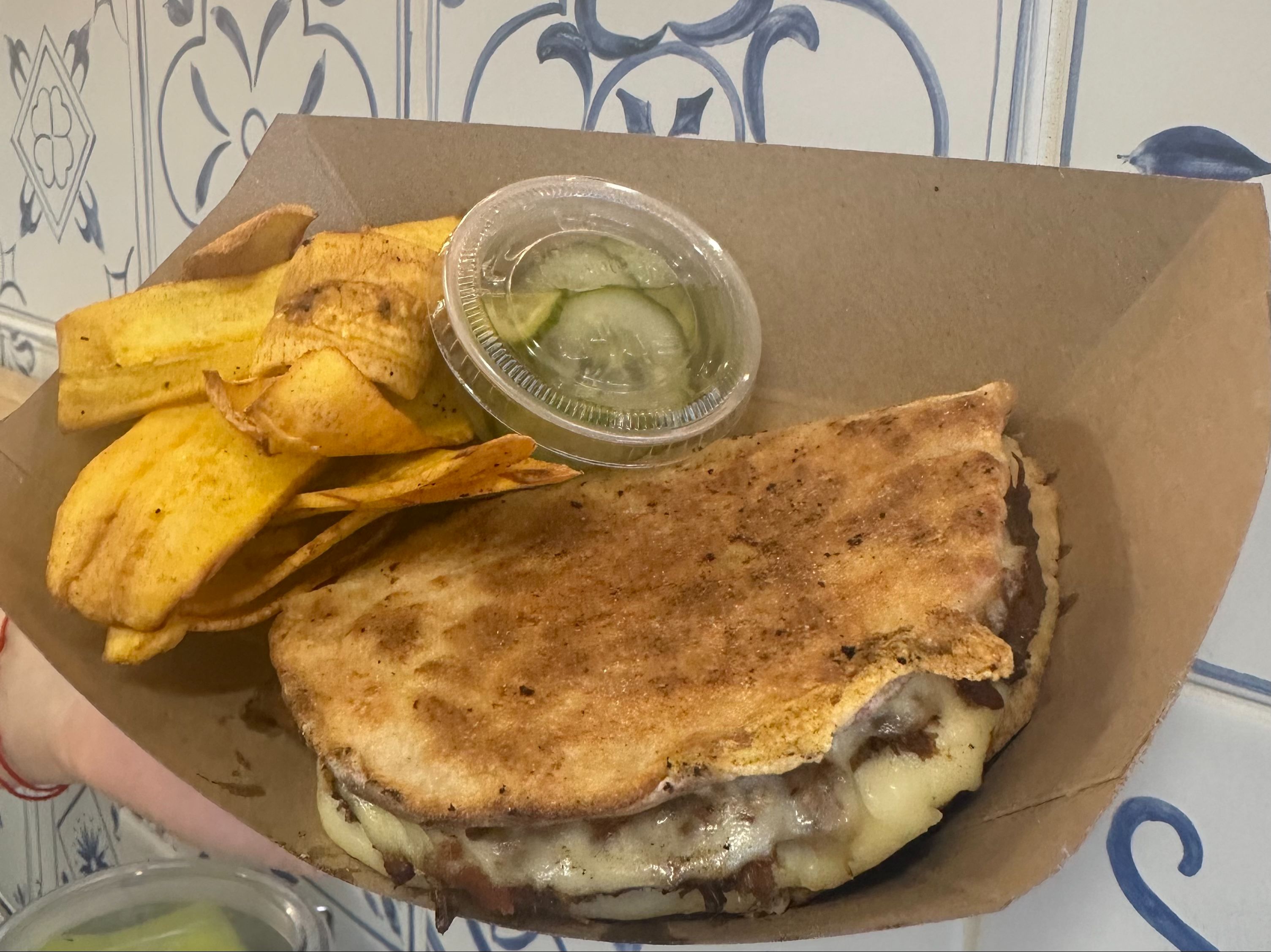 Mississippi chuck roast grilled cheese sandwich